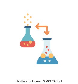 Creative Chemical Reaction Icon for Learning
