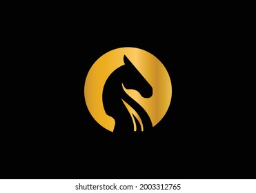 Creative Chess king Logo Design Template. Vector Illustration