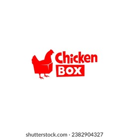 creative chicken logo design. Vector illustration of abstract box shaped chicken. modern logo design vector icon template