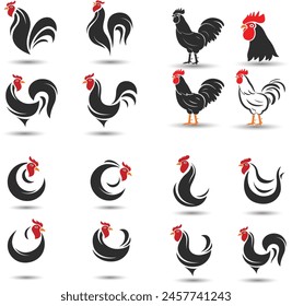 Creative chicken logos vector illustrator design