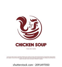 Creative Hühnersuppe Logo Design. 