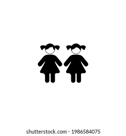 Creative child black color icon