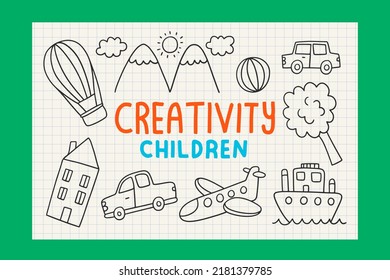Creative Child Drawing Doodle Background