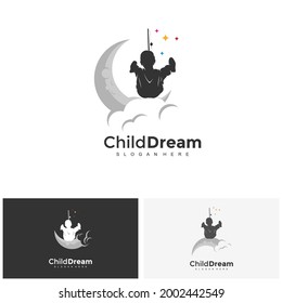 Creative child dream design concepts, illustrations, vectors