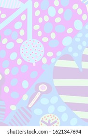Creative children art flower background. Creative hand drawn textures.Contemporary art. Trendy graphic design for banner, poster, postcard, cover, invitation, poster, brochure or title.