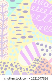 Creative children art flower background. Creative hand drawn textures.Contemporary art. Trendy graphic design for banner, poster, postcard, cover, invitation, poster, brochure or title.