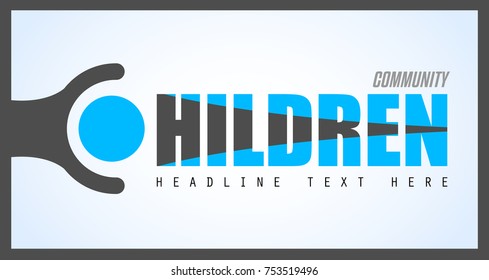 Diseño de logotipo comunitario para niños creativos para la identidad de marca, el perfil de la empresa o los logotipos corporativos con un estilo elegante y moderno.