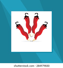 creative chili like pencil concept vector illustration 