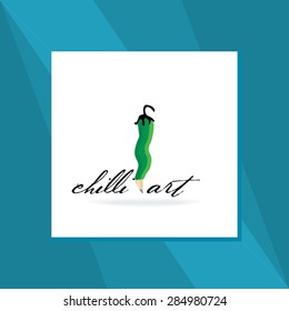 creative chili like pencil vector illustration 