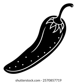 Creative chilli silhouette for culinary and artistic uses