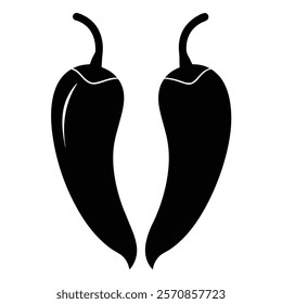 Creative chilli silhouette for spice and culinary projects