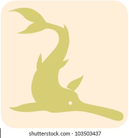 Creative Chinese Paddlefish Icon