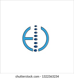 Creative Chiropractic Concept Logo Design Template, Spine bones illustration - Vector 