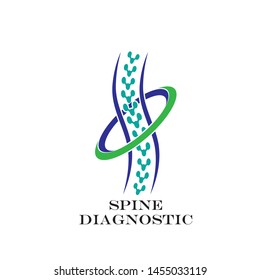 Creative Chiropractic Concept Logo Design Template - Vector
