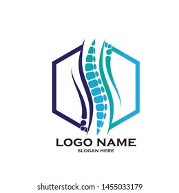 Creative Chiropractic Concept Logo Design Template - Vector
