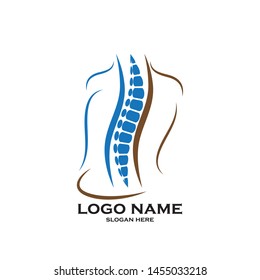 Creative Chiropractic Concept Logo Design Template - Vector
