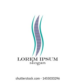 Creative Chiropractic Concept Logo Design Template - Vector
