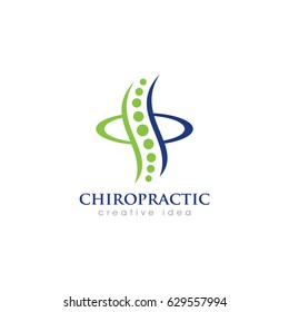 Creative Chiropractic Concept Logo Design Template