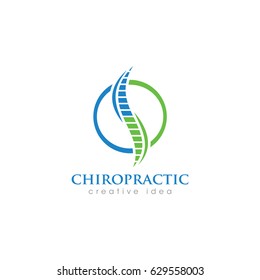 Creative Chiropractic Concept Logo Design Template