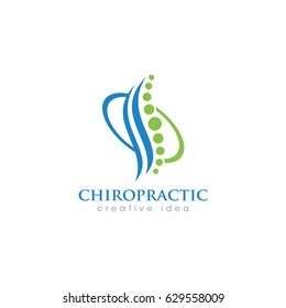 Creative Chiropractic Concept Logo Design Template