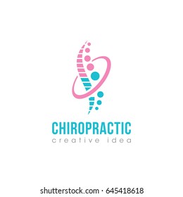 Creative Chiropractic Concept Logo Design Template