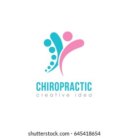 Creative Chiropractic Concept Logo Design Template