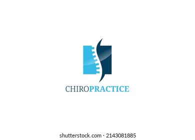 Plantilla de diseño del logotipo de diseño del concepto de la columna vertebral de quiropráctica creativa. Signo del logotipo vectorial de la osteoporosis y de la ortopedia.
