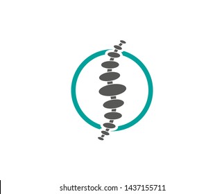 Creative Chiropractic Spine Diagnostics Logo Design Vector Symbol Illustration