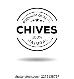 Creative (Chives), Chives label, vector illustration.