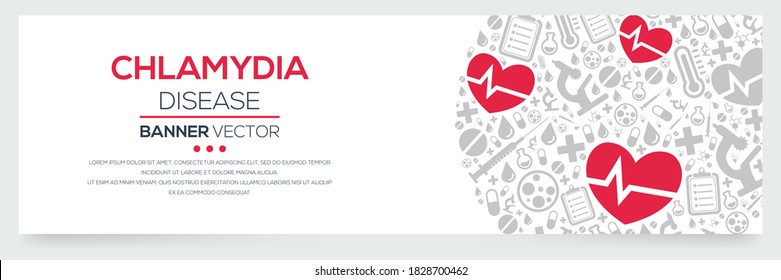 Creative (Chlamydia) disease Banner Word with Icons ,Vector illustration.	