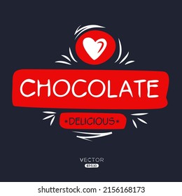Creative (Chocolate) logo, Chocolate sticker, vector illustration.