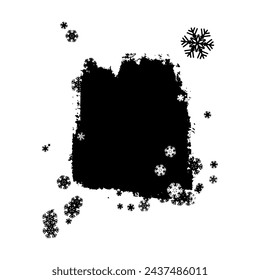 Creative Christmas abstract mask. Basis element universal use black and white