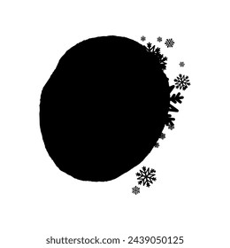 Creative Christmas abstract mask. Basis element universal use for design black and white