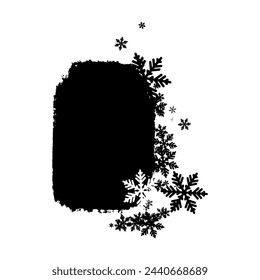 Máscara abstracta de Navidad creativa. Elemento base blanco y negro