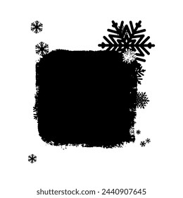 Creative Christmas abstract mask. Basis element for design black and white