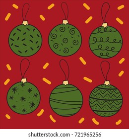 Creative Christmas balls isolated on background