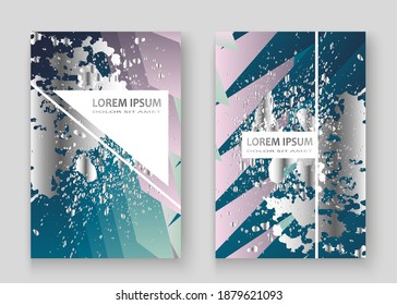 Creative Christmas cover frame design paint golden splatter, gold glitter vector illustration. Neon black pin abstract template invitation. Colorful striped pattern geometric shape greeting background