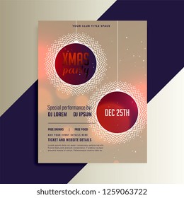 creative christmas flyer template design