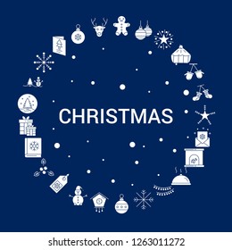 Creative Christmas icon Background