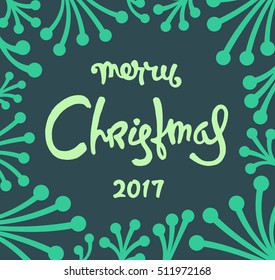 Creative Christmas label design. Trendy vector illustration