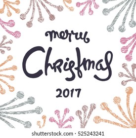 Creative Christmas label design. Trendy vector illustration.