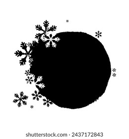Creative Christmas mask. Basis abstract element universal for design black and white