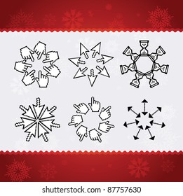 Creative christmas snowflakes