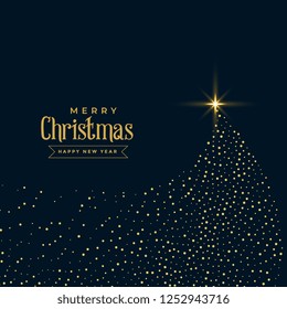 creative christmas sparkles tree shiny design