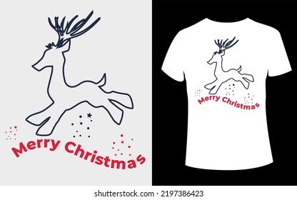 Creative Christmas T- shirt Design with Christmas vector