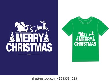 Creative Christmas T Shirt Design Templated.