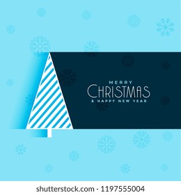 creative christmas tree design blue background