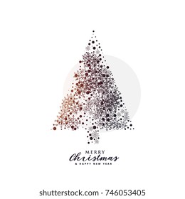 creative christmas tree design made with snowflakes