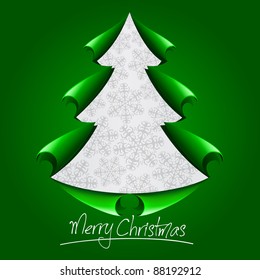 Creative Christmas Tree Formed From Curled Corner Paper
