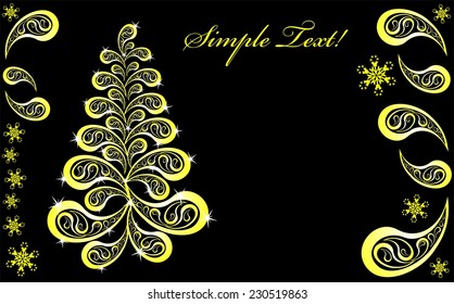 Creative Christmas tree from the Golden drops sparks